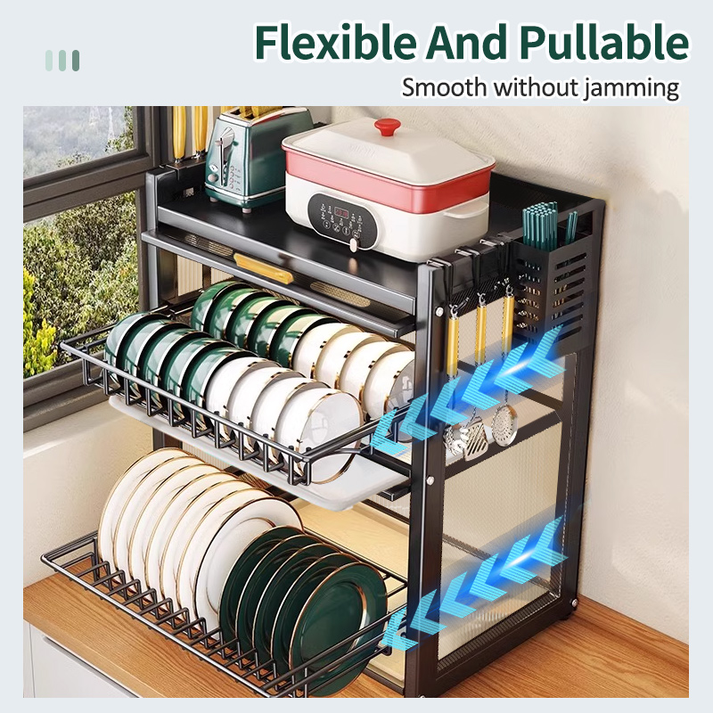 LivinEase Dish Rack With Drawer Kitchen Organizer Countertop for ...