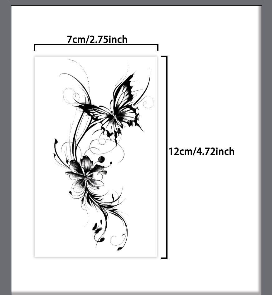 Lost Butterfly Temporary Tattoo Waterproof Body Sticker for Arms