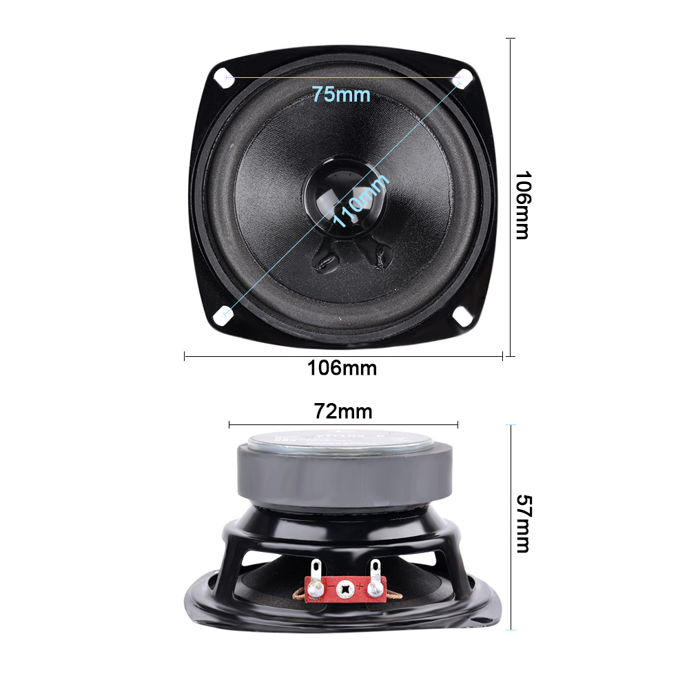 AIYIMA 1Pc 4 Inch 8 Ohm 50W Portable Full Range Audio Speaker Computer ...
