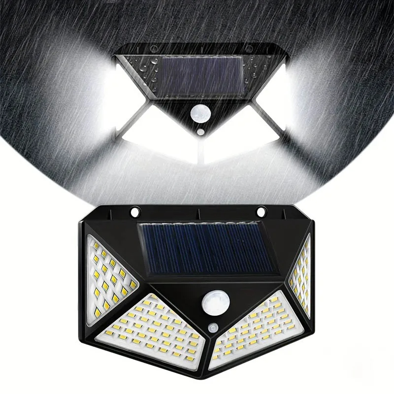 Solar Lamp 100 LED with Sensor for Garden Waterproof Outdoor Solar LED ...