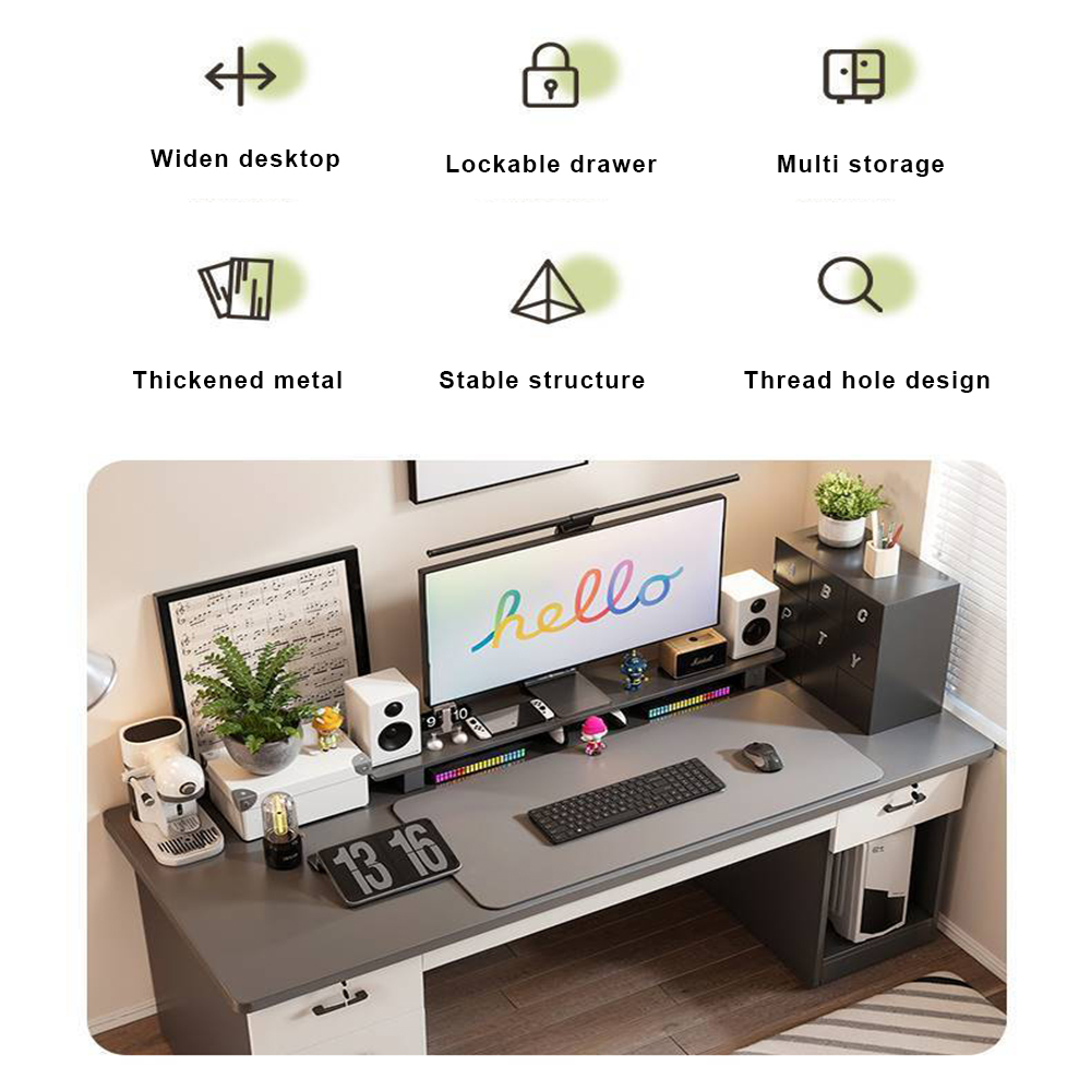 Computer Table with Drawer and Keyboard Tray Bedroom Office Desk Home ...