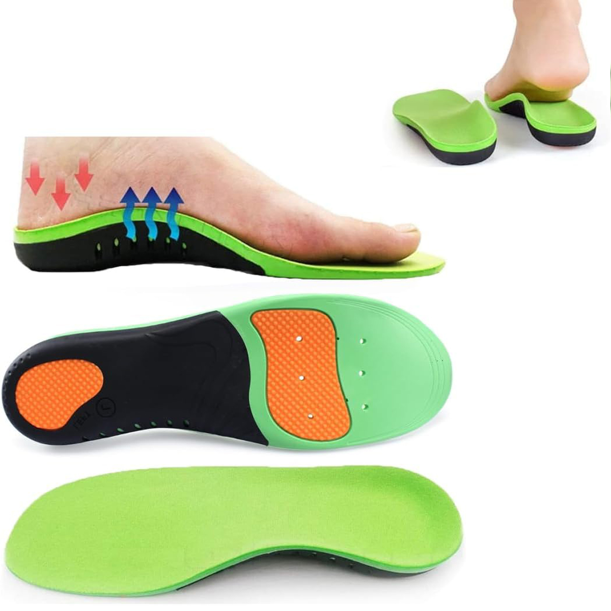 Flat Foot Correction Insoles for Men and Women Arch Support Comfort ...