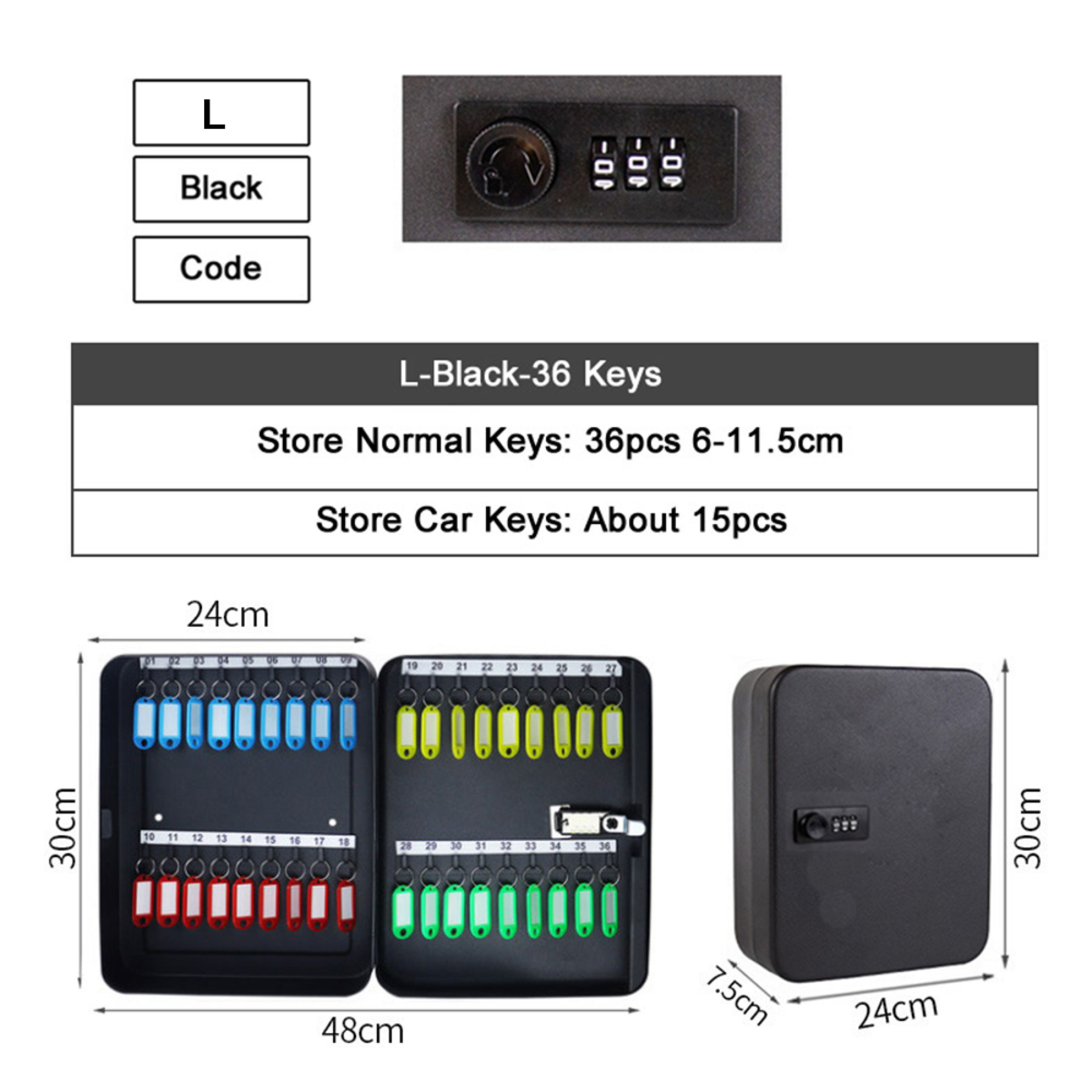 Home Wall Mounted Storage Security Password Key Safe Box | Shopee ...