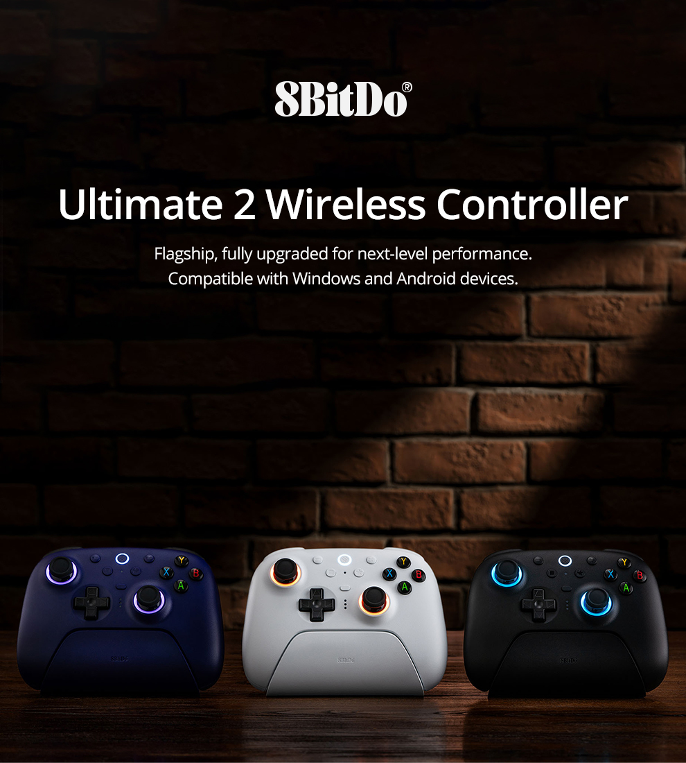 8BitDo New Ultimate 2 Wireless, TMR Joysticks & Hall Effect Triggers ...