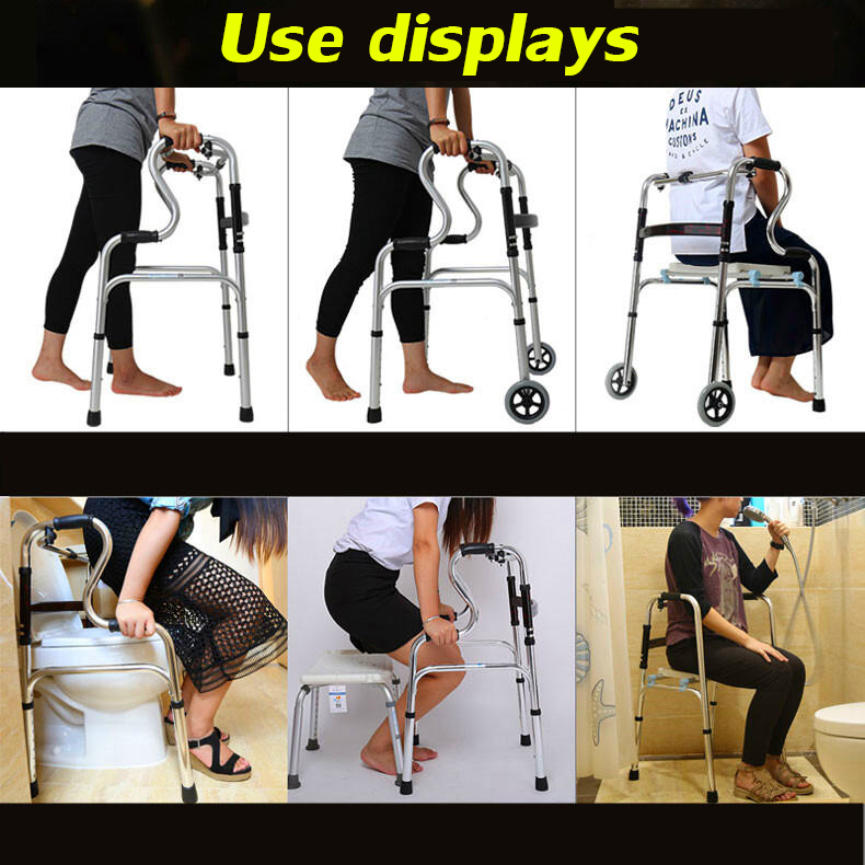 Adult Walker Elderly Mobility Aid Medical Walker With wheels and Seat ...