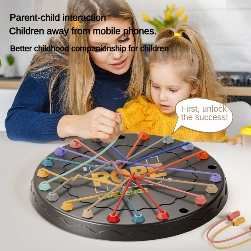 Unlock the Rope Challenge Creative Board Game Family Toys Puzzle Toys ...