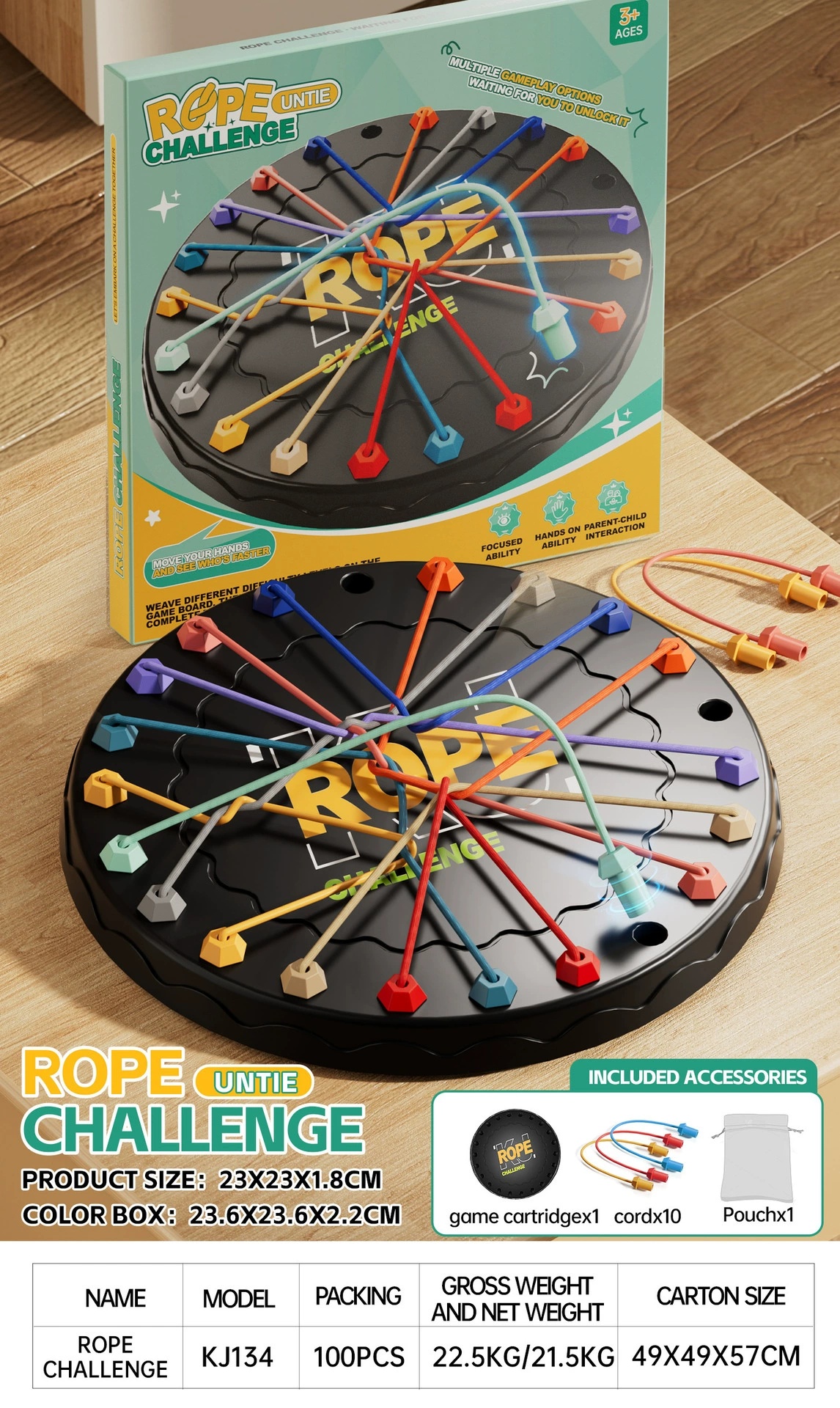 Unlock the Rope Challenge Creative Board Game Family Toys Puzzle Toys ...