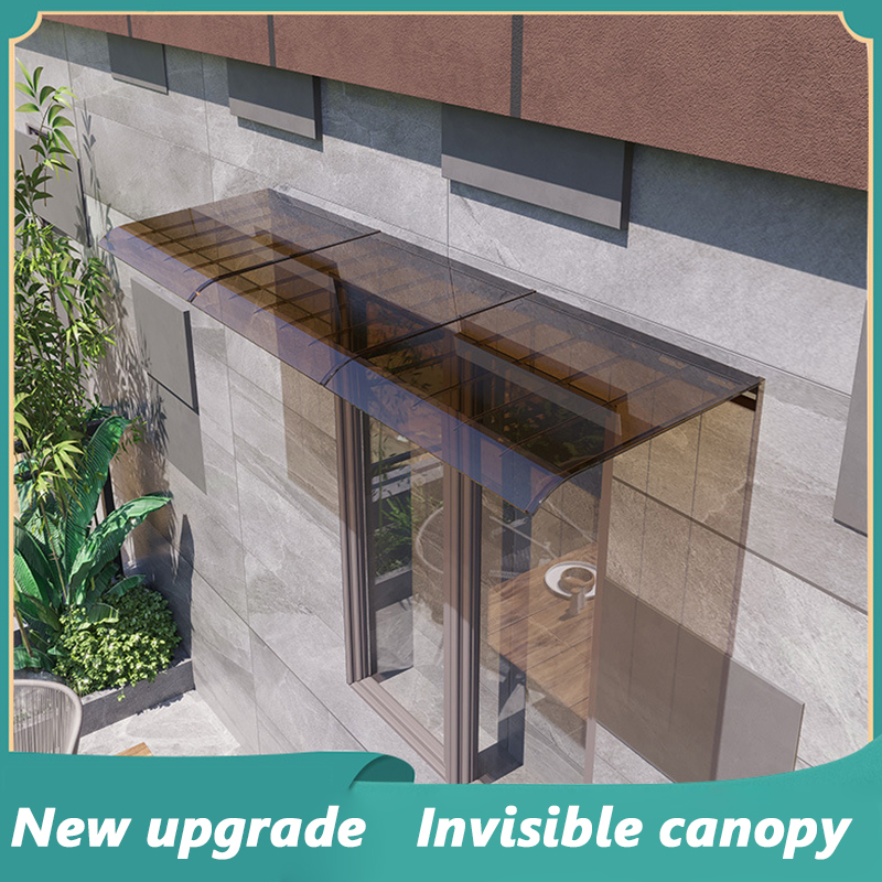 Silent awning, outdoor, transparent, invisible, PC board awning, house ...
