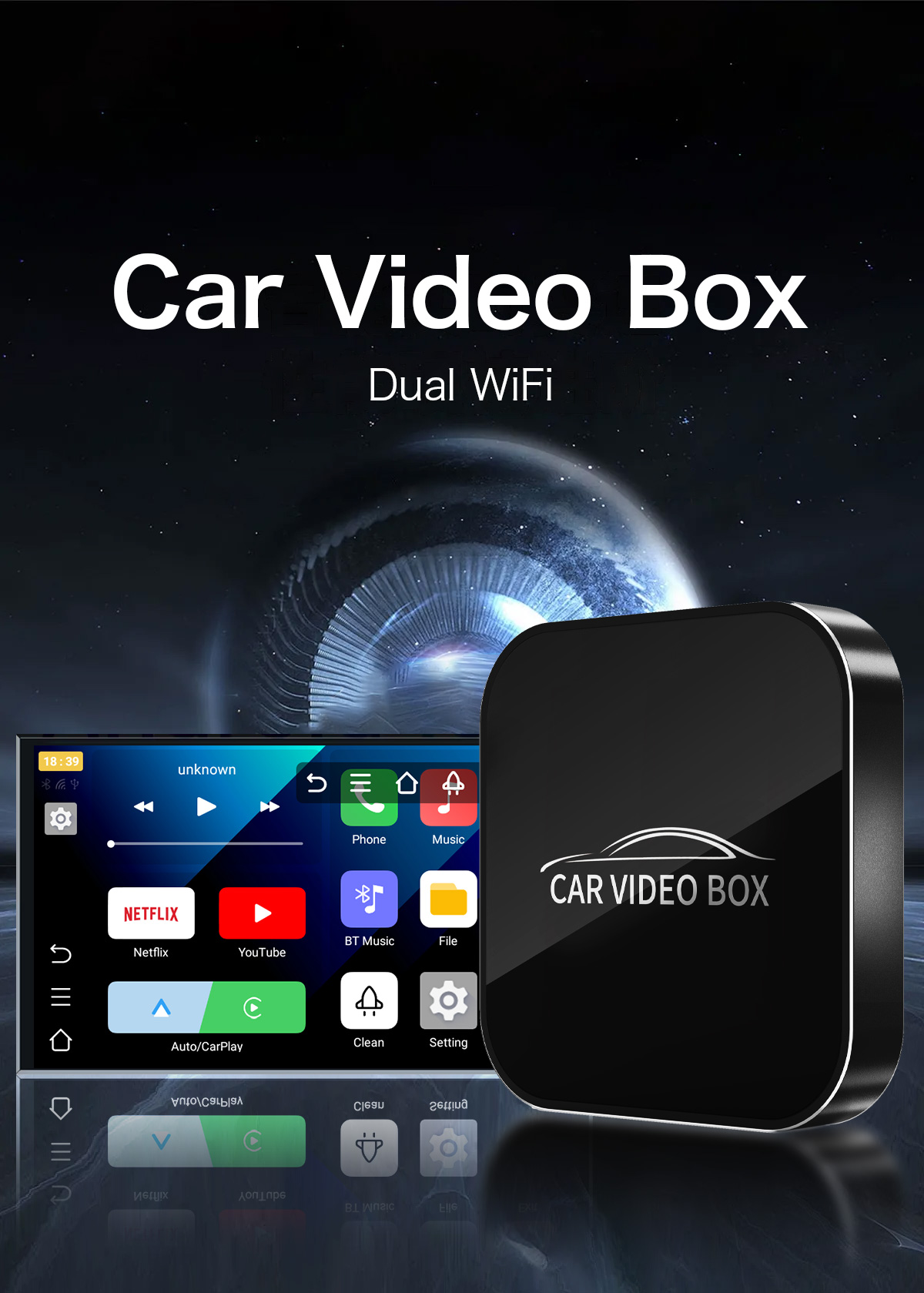 Y1 Smart Car Video Box/Carplay/Android Auto/Wired to Wireless/YouTube ...