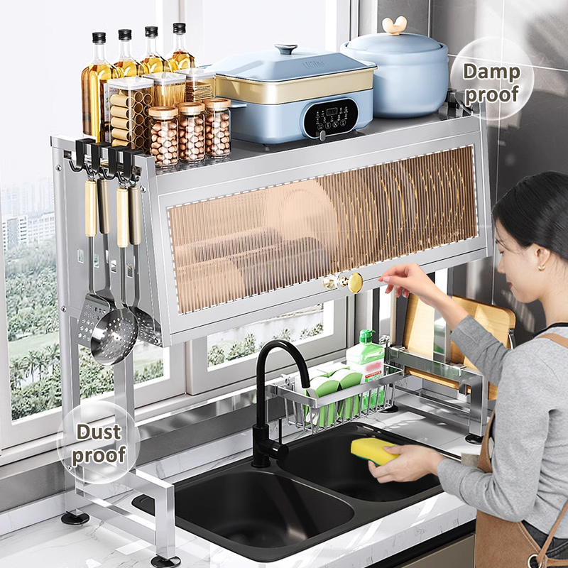 MoreNice Dish Rack Stainless Steel 304 Over Sink Dish Drying Rack ...