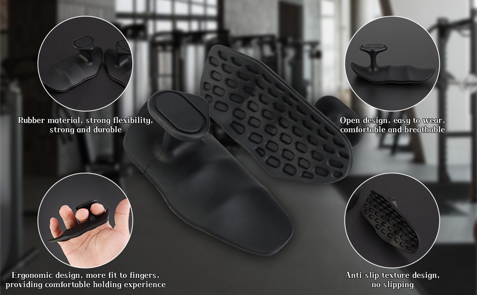(Local Seller) 1Pair Rubber Unisex Anti-Slip Workout Grips ...
