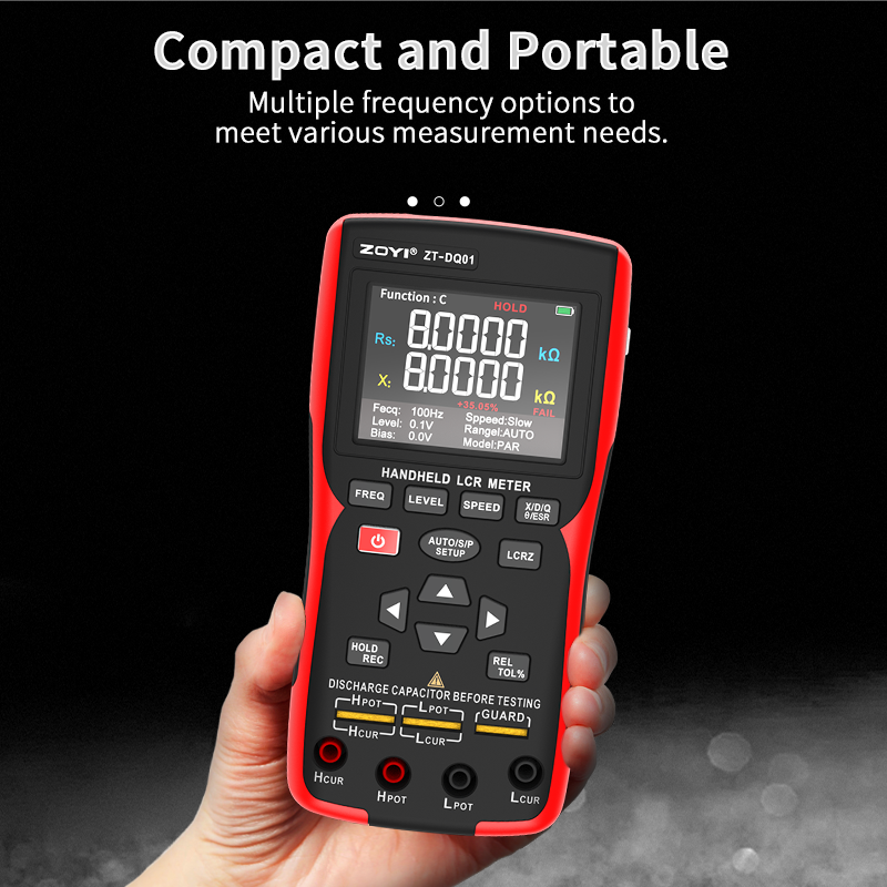 Multimètre LCR Portable ZT-DQ01 - Mesure Auto Inductance/capacité/résistance - 5 Digits