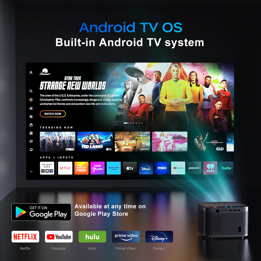 Advanced 】Apexus X5 Ultra 21000Lumen 8K LED AutoFocus Portable Android ...