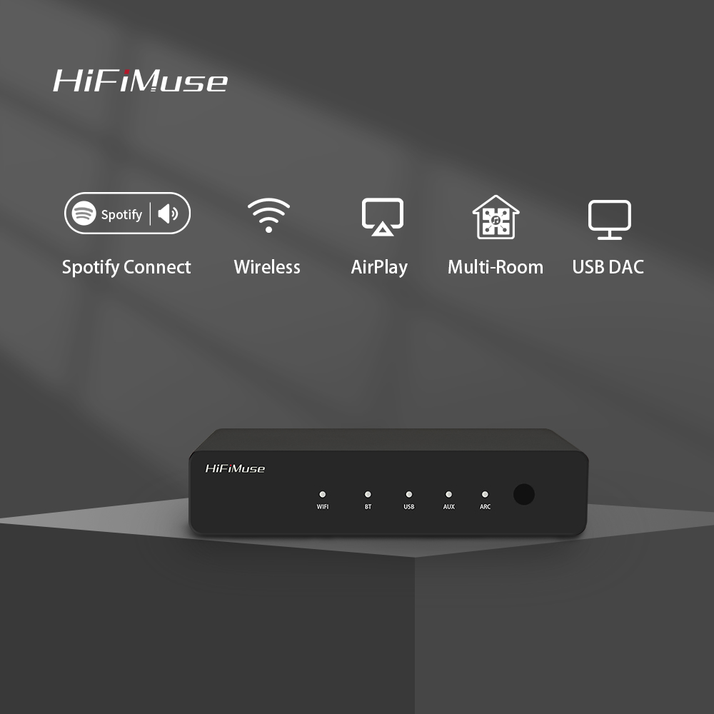 Arylic S10+ WiFi & Bluetooth 5.0 Audio Receiver - Wireless Multi-Room ...
