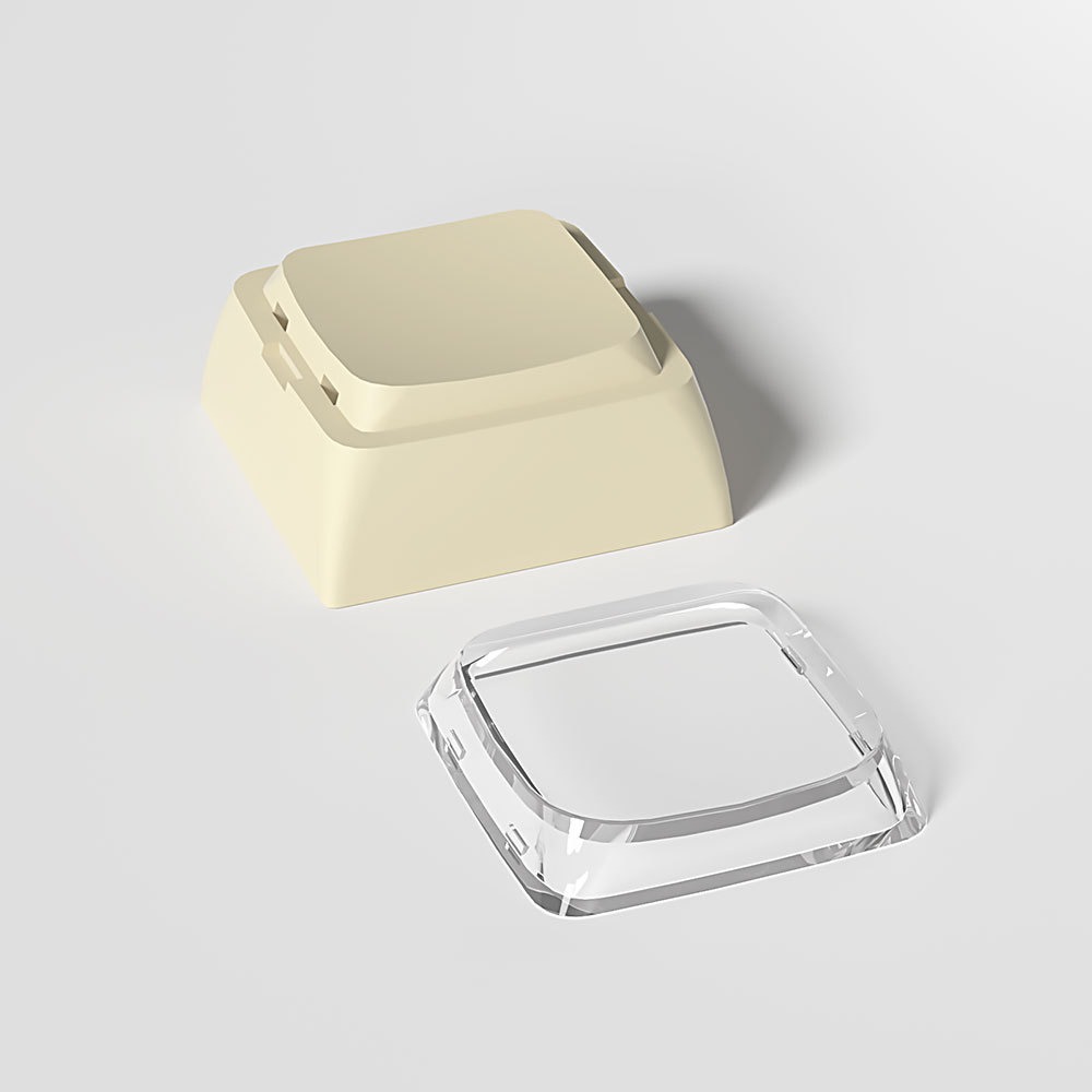 Double-layer Keycap Transparent Keycap XDA Profile PBT+PC Material 1U ...