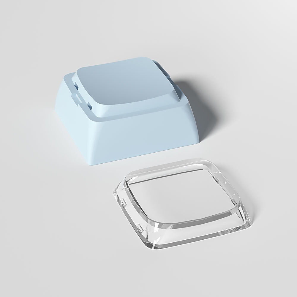 Double-layer Keycap Transparent Keycap XDA Profile PBT+PC Material 1U ...