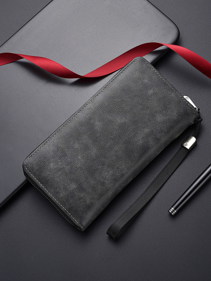 MENSPE Men's Soft PU Multi-Functional Large Capacity Long Wallet Coin ...