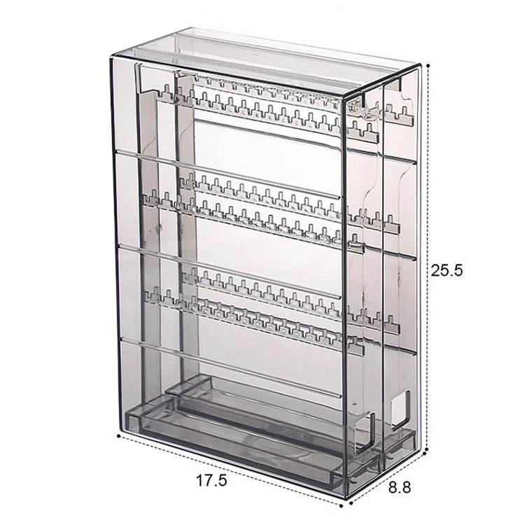 Large Capacity Acrylic Transparent Jewelry Rack Necklace Ring Earrings ...