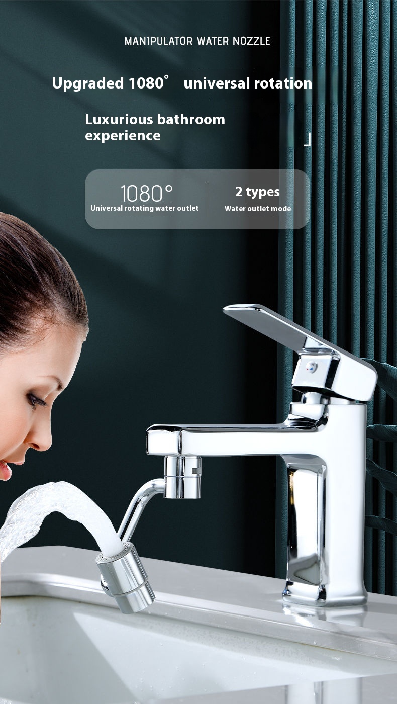 Mechanical universal faucet extension extended splash nozzle Wash basin ...