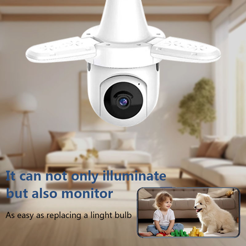 CCTV camera Small bulb ip camera 1080P panoramic WiFi camera Bulb ...