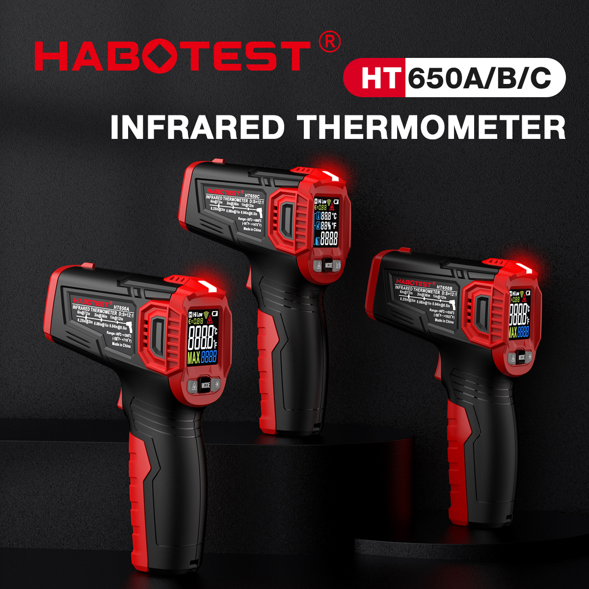 【Local Stock】HABOTEST⭐HT650 Infrared Thermometer LCD Digital Weather ...