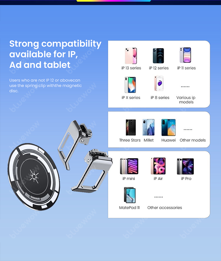 BlueWow X109 AI smartphone cooler 3-speed adjustable digital display ...