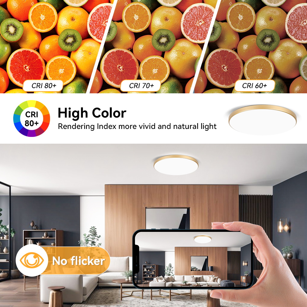 3 Colors LED Ceiling Light 30W 40W 50W Waterproof IP44 Tri-proof ...