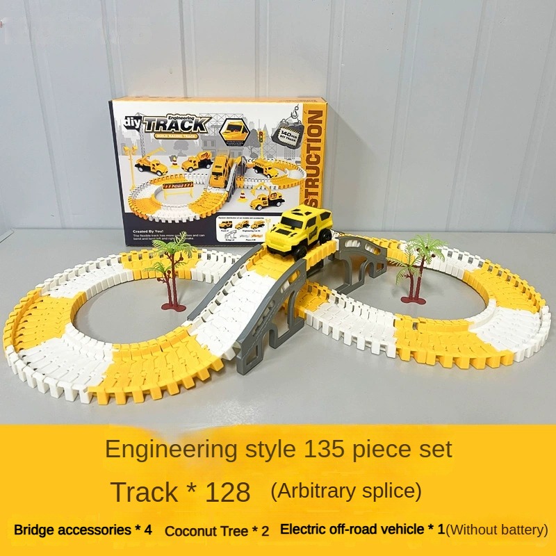 Electric Rail Toy Car Dinosaur/City Track Car Train Toys for Kids Boy ...