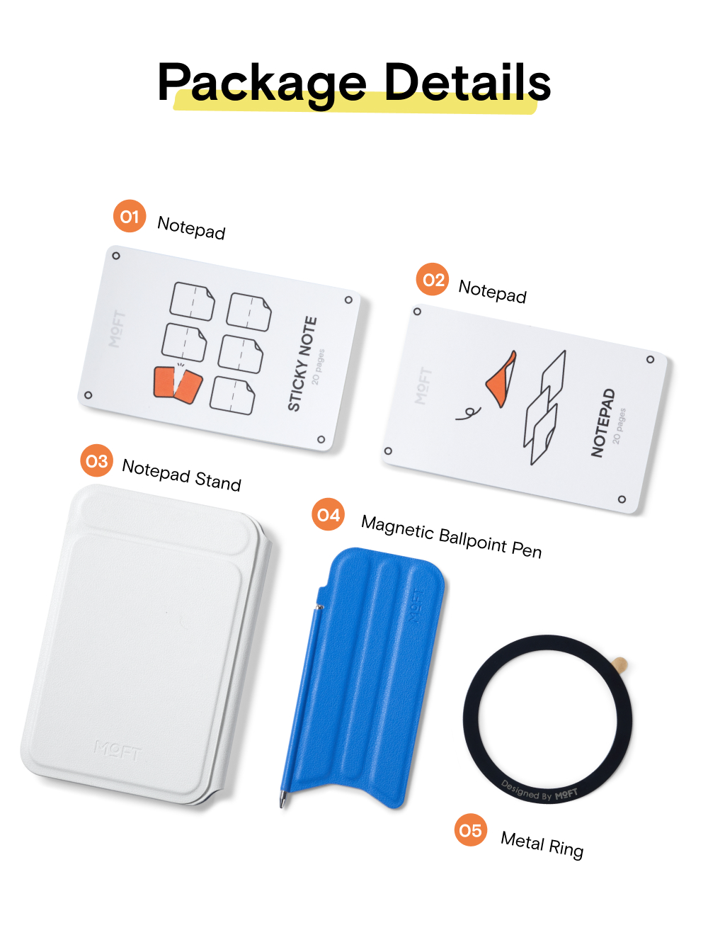 MOFT Snap Flow Notepad Phone Stand MOVAS™ - Magnetic Compatible ...