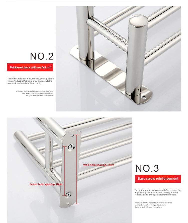 towel rack 50cm comfort room organizer rack bathroom shelf no drill ...