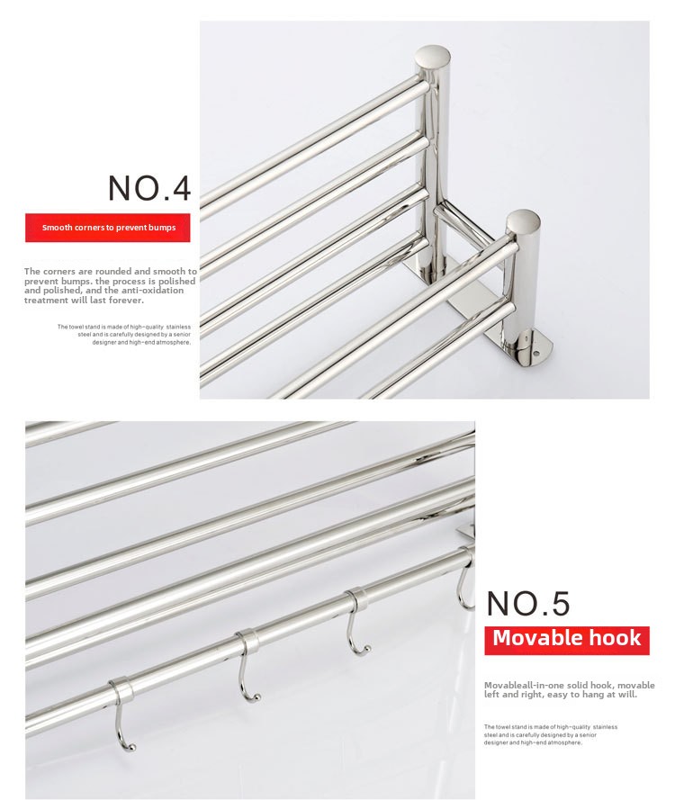 towel rack 50cm comfort room organizer rack bathroom shelf no drill ...