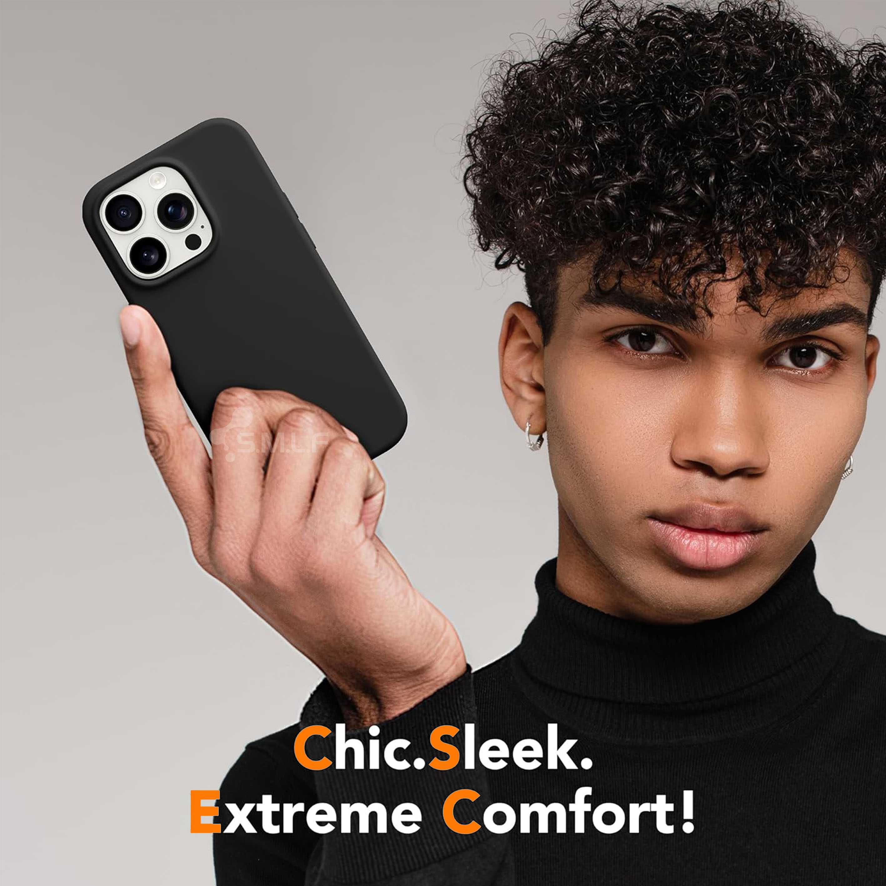 SMLF Liquid Silicone Case For iPhone 16 Pro Max 15 Pro Max 14
