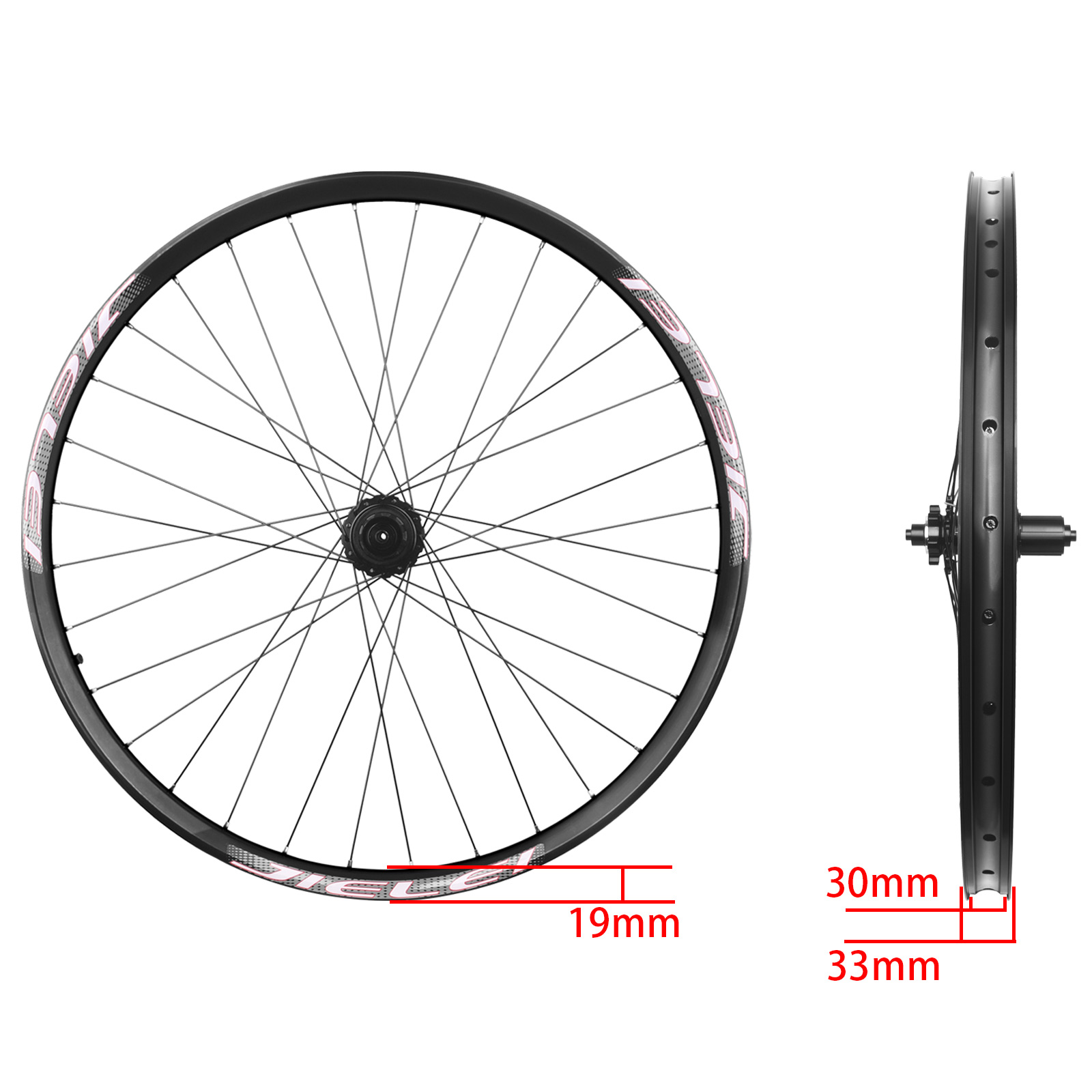 MTB Wheelset 26/27.5/29 Inch Mountain Bicycle Wide Rim Wheel Set Front ...