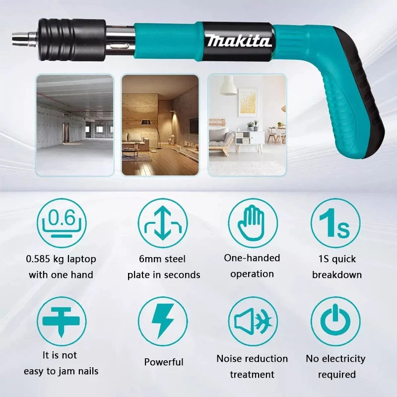 Steel Nail & Rivet Gun Combo: Hand-Operated Concrete Punch Tool with ...