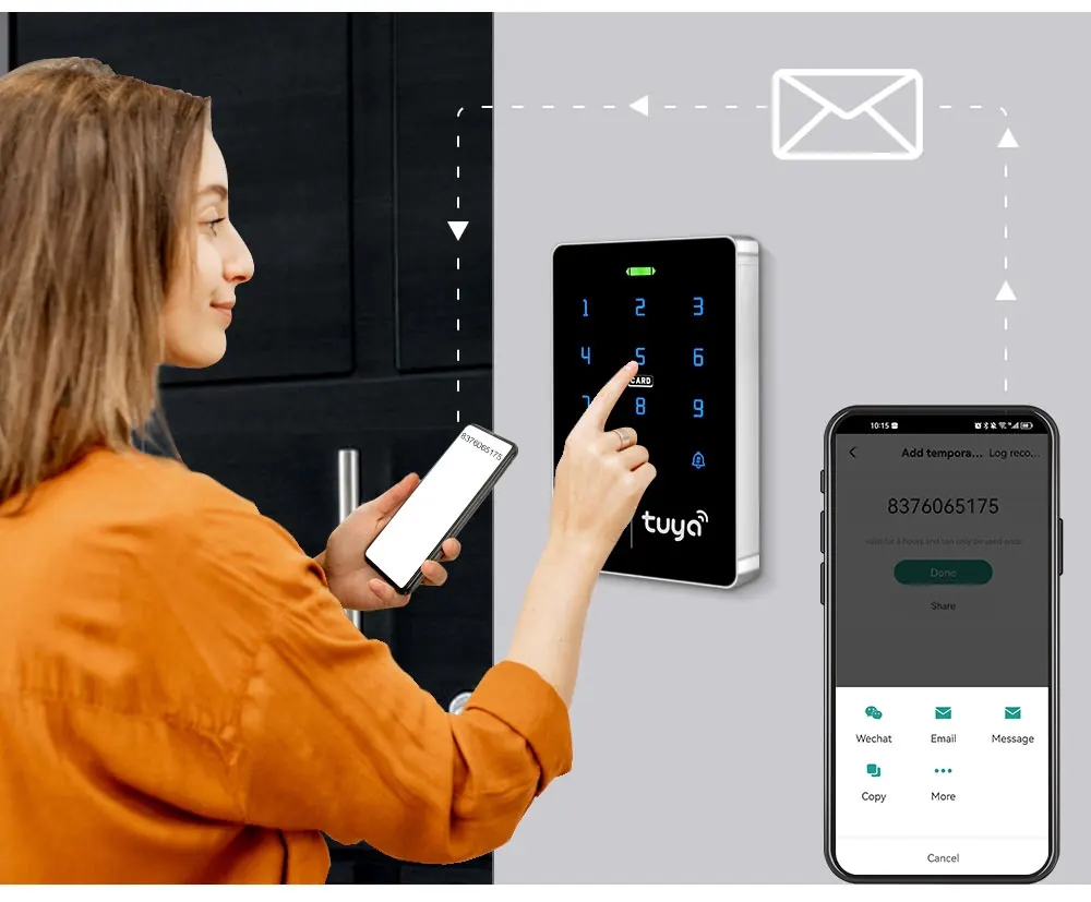Wifi Tuya Door Access Control System Kit Set Waterproof RFID Keypad ...