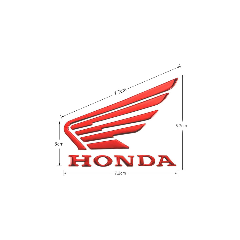 2 PCS 3D Honda Logo Left and Right Wing High Quality Motorcycle ...