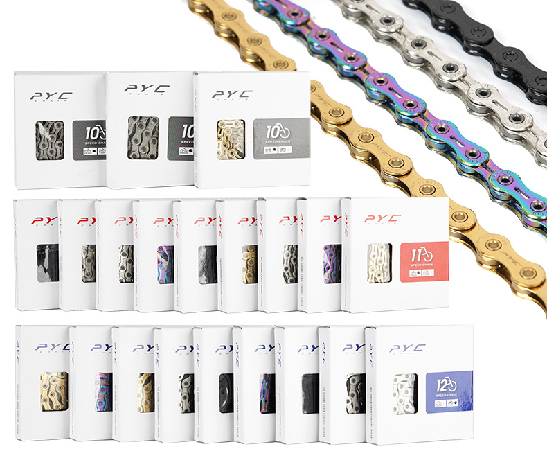 PYC Bicycle Chain Chrome Harden & Mushroom Pin Riveting Technology for ...