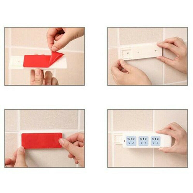 1Pcs Self-Adhesive Socket Fixer, Wall Hanging Power Strip Holder ...