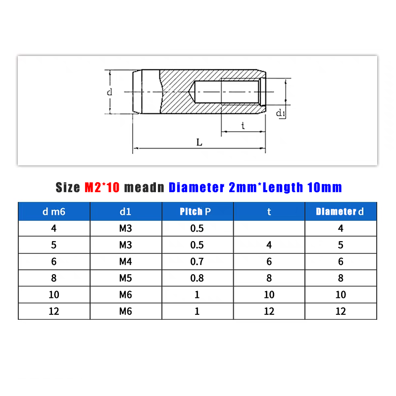 [RL] Single Hole Round Pin Connector Long Nut Connect Dowel Pin ...