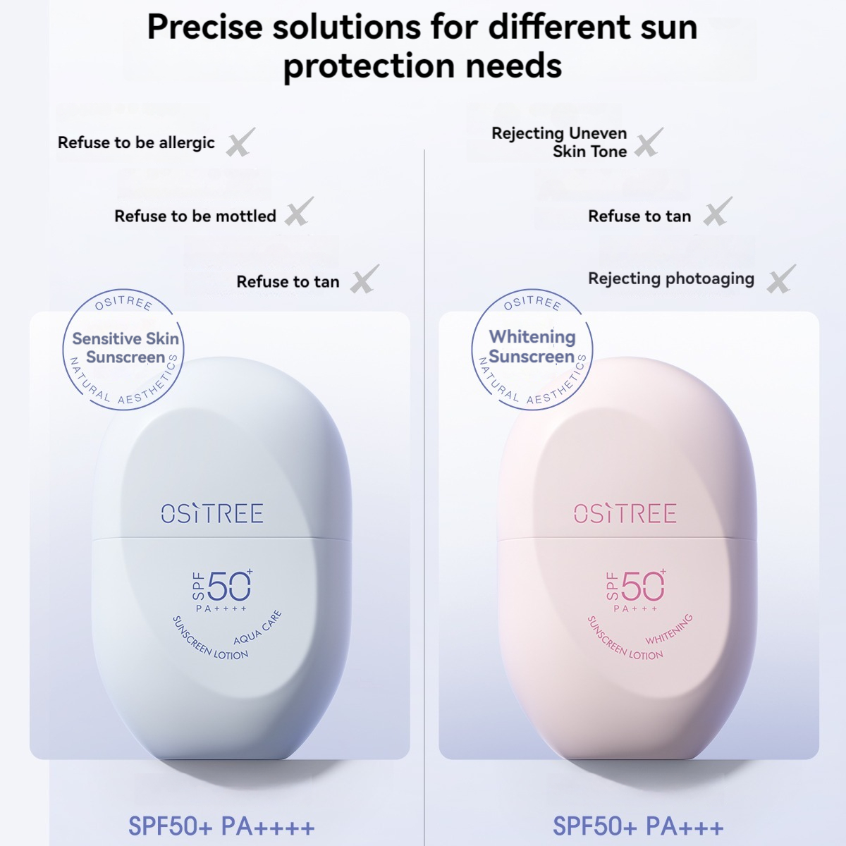 Ositree Ositree Sunscreen Cream SPF50+Female Refreshing Face Physical ...