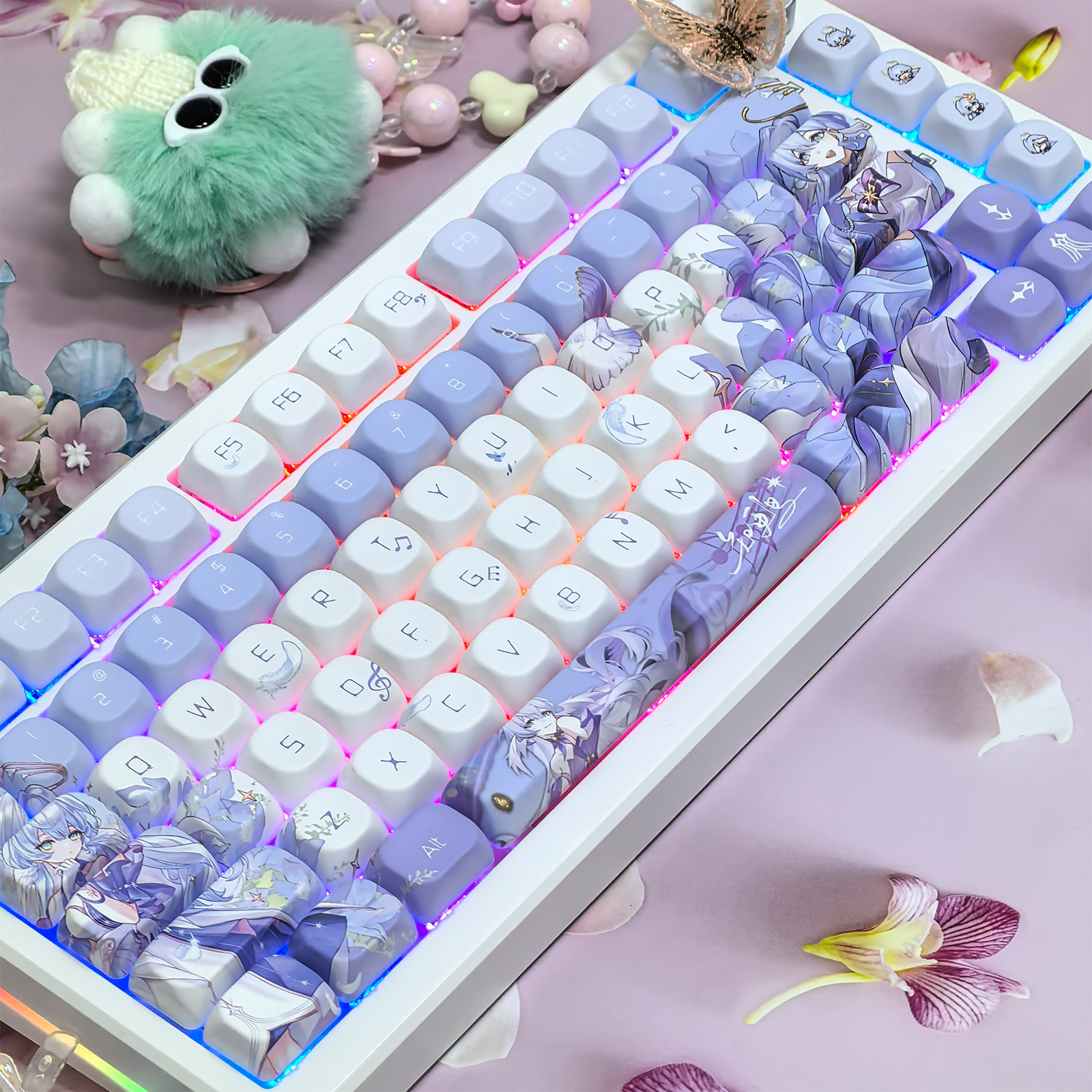 Robin Keycap Cherry Profile 120+ Keys PBT Five-sided Dye Sublimation ...