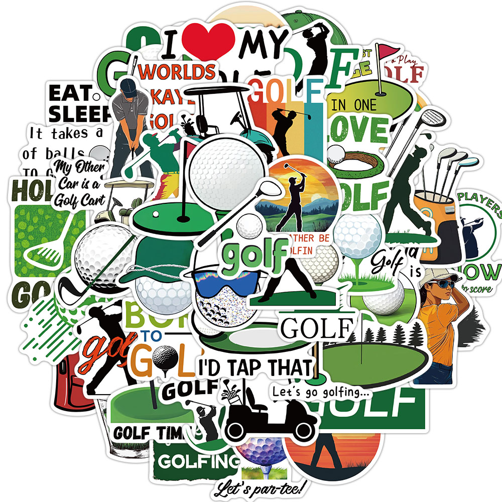 [Large Sticker]50pcs Golf Stickers Outdoor Sports Decal for Scrapbook ...