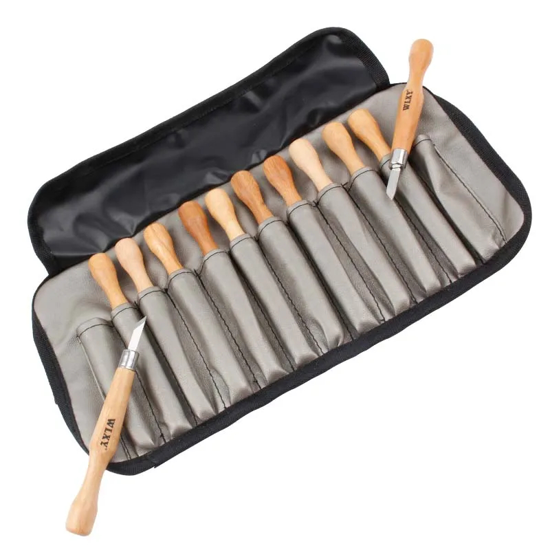 KUAIQU 12pcs Set Hand Wood Chisels Carving Knife For Basic Woodcut ...