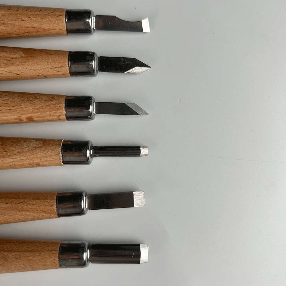 KUAIQU 12pcs Set Hand Wood Chisels Carving Knife For Basic Woodcut ...