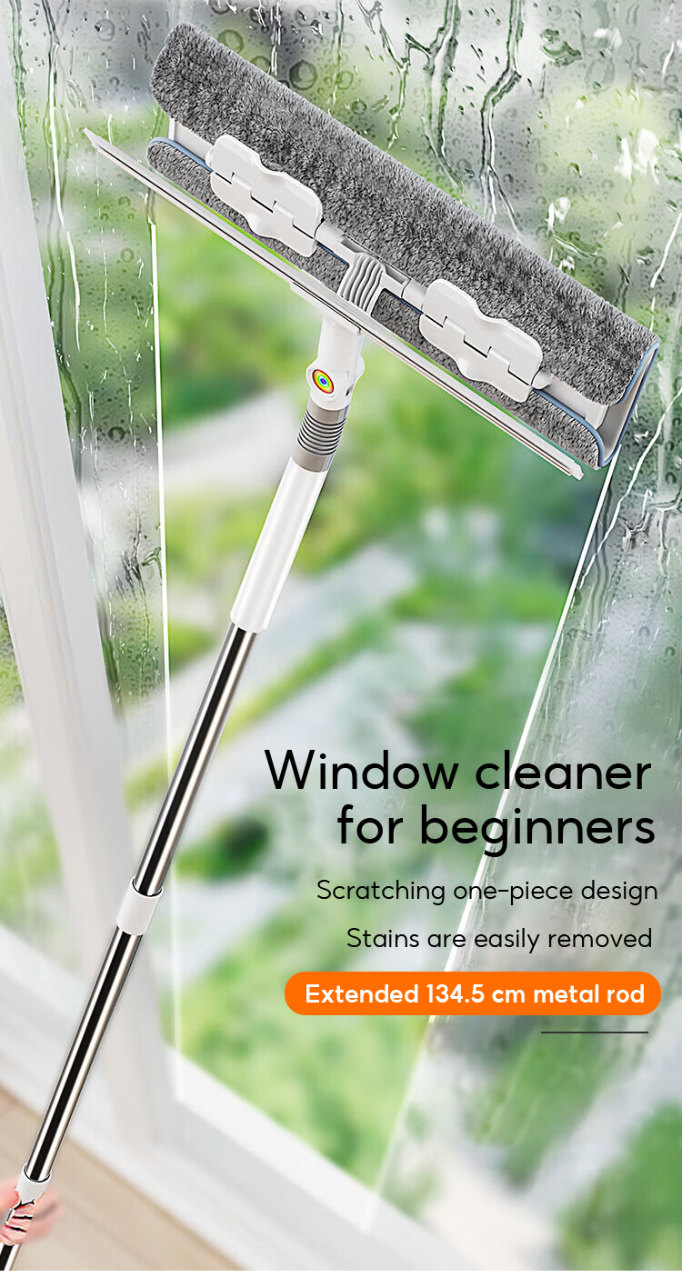JOYBOS 3in1 Window Mop Double-Sided Cleaning Glass Window Squeegee Mop ...
