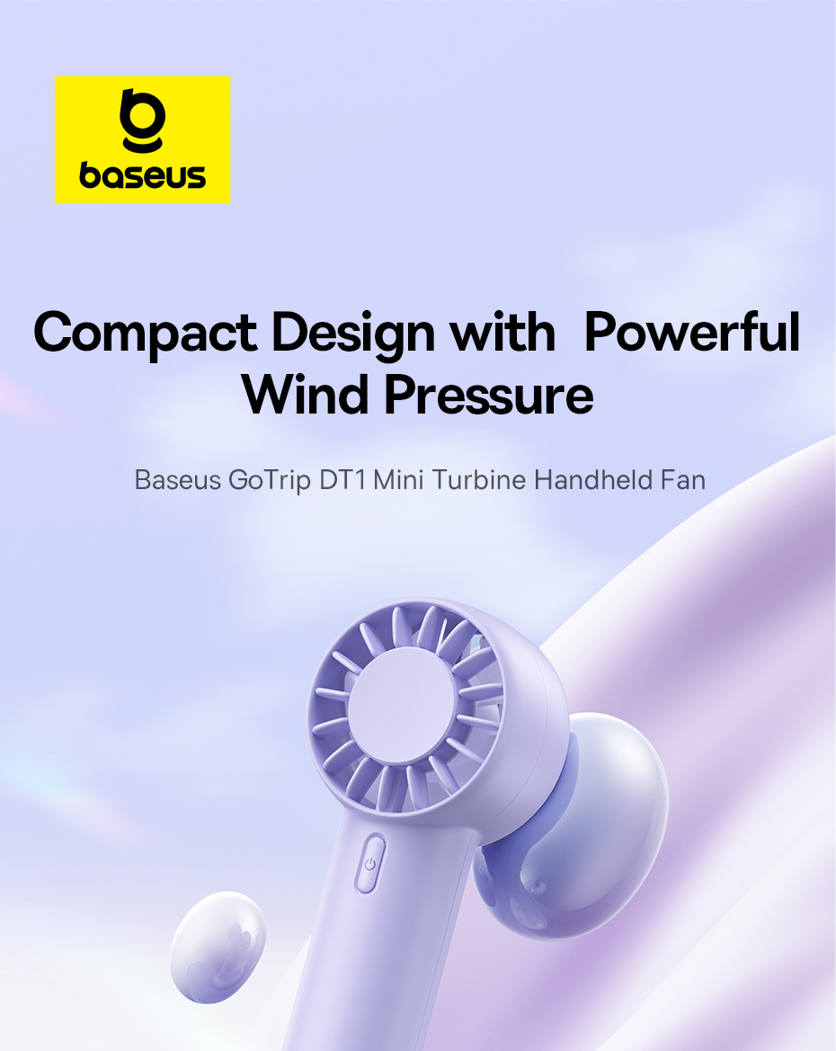 【24-Month Warranty】Baseus GoTrip DT1 Mini Handheld Fan USB Rechargeable ...