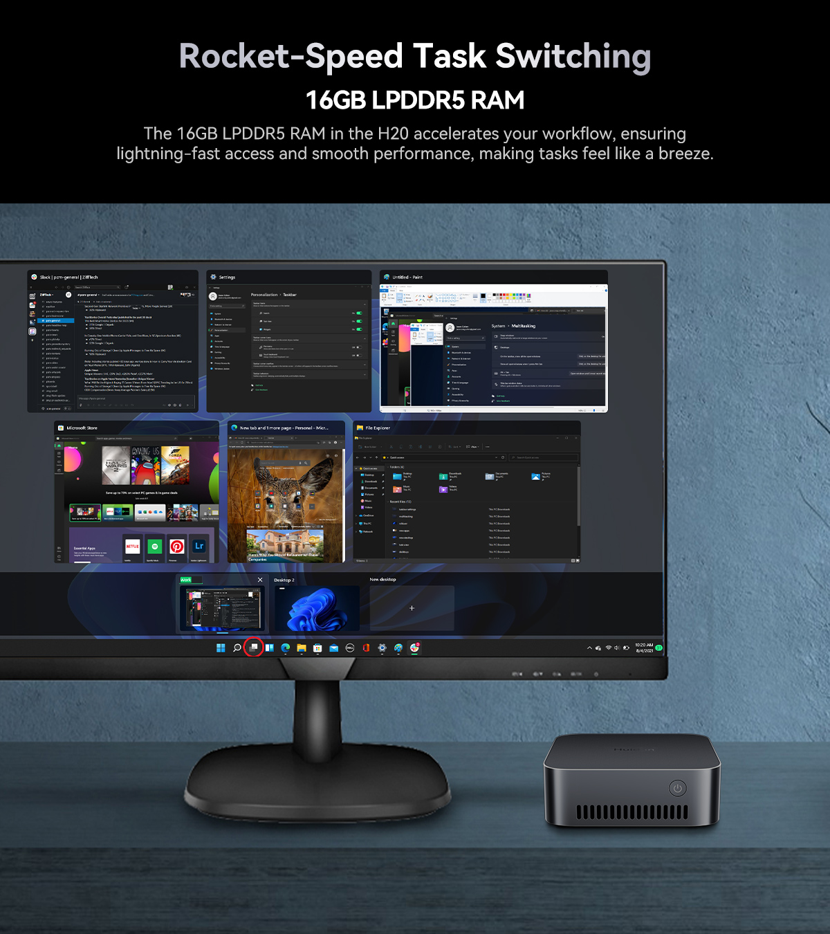 Blackview Huidun H20 Mini PC 12th Gen Intel Alder Lake N97 16GB DDR5 ...