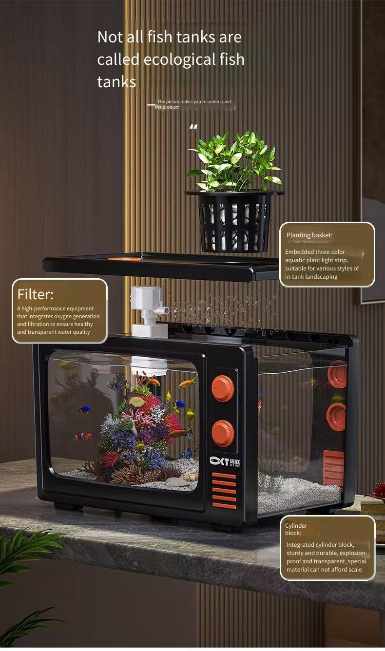 Small Desktop Fish Tank New Style Filter Oxygenation Integrated Fish ...