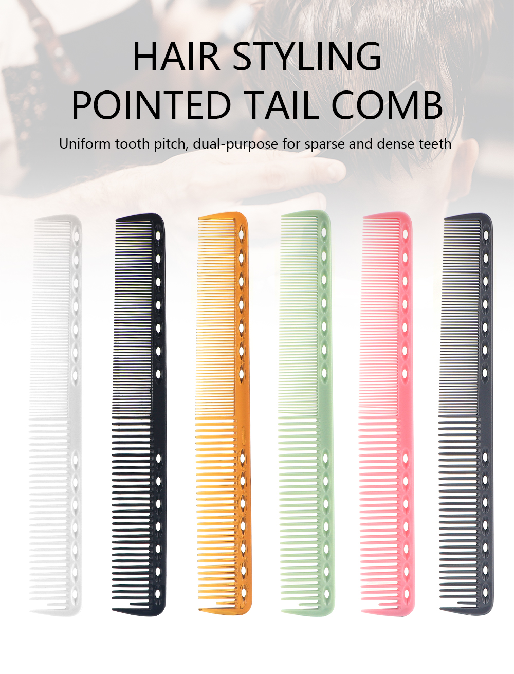 Buy 10 get 1 free Professional Hairdressing Comb 4-color Haircut Comb ...