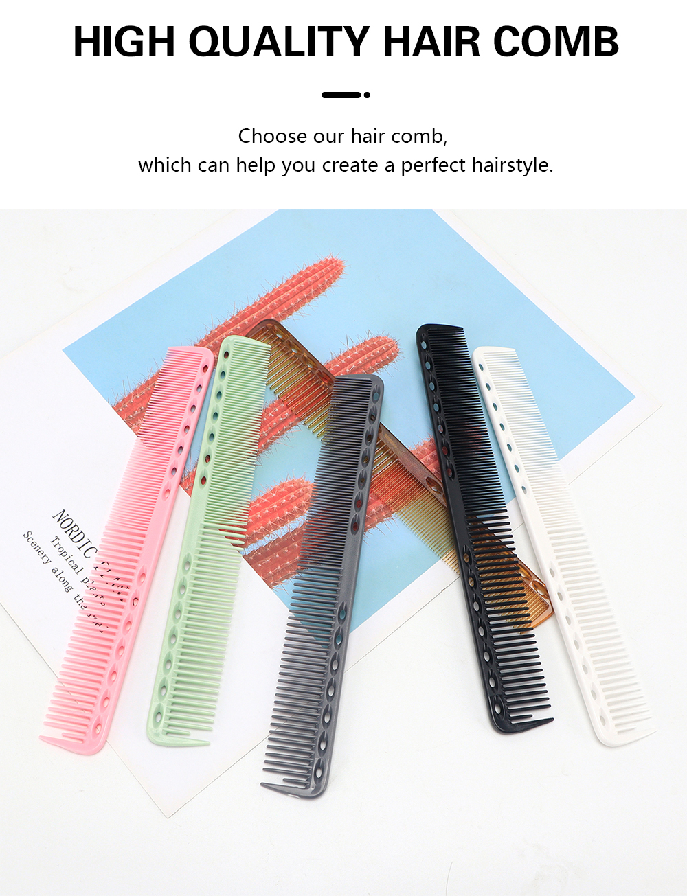 Buy 10 get 1 free Professional Hairdressing Comb 4-color Haircut Comb ...